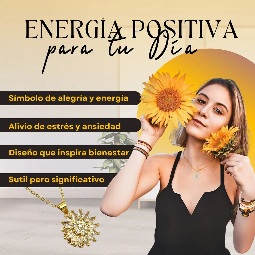 Collar Girasol Giratorio + Caja lujo 🌻