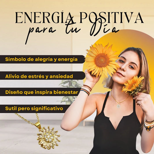 Collar Girasol Giratorio + Caja lujo 🌻